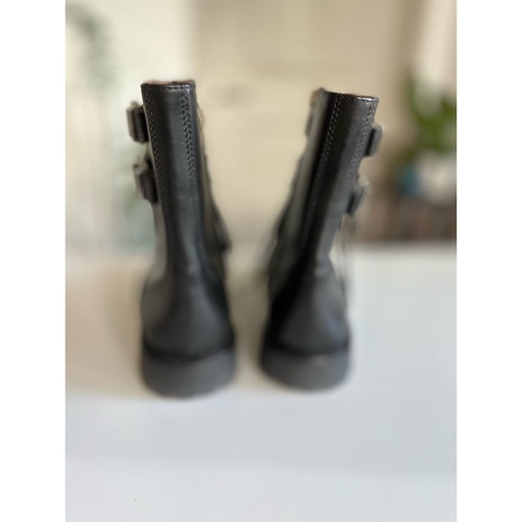 Antonio Melani Bertilli Black Leather Combat Boots Sz. 8 - Picture 4 of 7